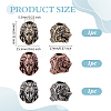 3Pcs 3 Colors Brass European Beads KK-ME0004-17-2