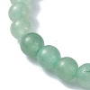 Natural Green Aventurine Round Beaded Stretch Bracelets BJEW-JB09881-03-4