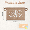 Mr and Mrs Burlap Chair Banners AJEW-WH0258-452-2