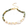 Natural Turquoise Bead Bracelets BJEW-E098-12G-1