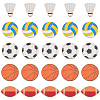 25Pcs 5 Styles Sport Enamel Broochs JEWB-FH0002-70-1