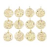 Brass Micro Pave Colorful Cubic Zirconia Charms CU-CBA764E-03-G-1