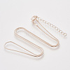 Brass Square Snake Chain Necklace Making X-MAK-T006-10A-RG-1
