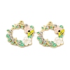 Rack Plating Alloy Enamel Pendants FIND-M020-03H-G-1