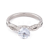 304 Stainless Steel Diamond Finger Ring for Women RJEW-C086-22-P-2