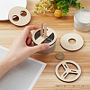2 Sets Plywood Candle Wick Holders WOOD-BC0001-24B-3