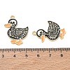 Skull Alloy Enamel Pendants AL-CBAD3B4-04G-03-3
