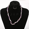 Natural Amethyst Chip Beaded Necklaces for Women FS-WG9F5E2-08-1