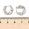 Brass Clear Cubic Zirconia Hoop Earrings EJEW-Q014-29P-5