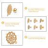 24Pcs 6 Style 304 Stainless Steel Stud Earrings Finding STAS-DC0014-04-5