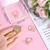 Brass Adjustable Ring Findings KK-BBC0023-69C-3