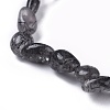 Natural Tourmalinated Quartz/Black Rutilated Quartz Bead Stretch Bracelets BJEW-K213-29-3