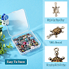 42Pcs 21 Colors Alloy Enamel Connector Charms ENAM-TA0001-78-4