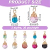 60Pcs 2 Styles Transparent Glass Pendants FIND-AR0005-07-2