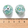 Polymer Clay Rhinestone Beads with Resin RESI-Z045-07-3