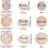 15Pcs 3 Size Stainless Steel Brooch Cabochon Bezel Settings FIND-OC0001-79-2