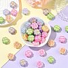 50Pcs UV Plating Opaque Acrylic Beads SACR-CJ0001-75-5