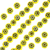 4 Strands Handmade Millefiori Glass Flat Round Bead Strands LK-PA0001-06A-1