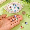 16Pcs 8 Colors Handmade Lampwork Pendants LAMP-TA0001-78-6