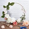 Iron Craft Hoop and Wood Pedestal Kit DIY-WH0343-71-5
