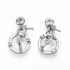 Brass Micro Pave Cubic Zirconia Peg Bails Pendants KK-U056-56P-1