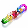 Two Tone Transparent Acrylic Linking Rings OACR-S036-006A-N-2