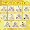 33Pcs 11 Styles CCB Plastic Large Hole Beads DIY-FS0006-72-2