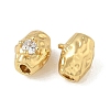 Brass Micro Pave Clear Cubic Zirconia Beads CU-CBAC675-08G-2