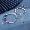 60 Sets 3 Style Tibetan Style Alloy Hook and Eye Clasps PALLOY-AR0001-21-2