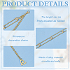 2 Pairs 2 Colors Zinc Alloy & Rhinestone Chain Shoulder Chains AJEW-FG0004-28-4