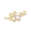 Brass Micro Pave Cubic Zirconia Pendants KK-K403-03B-01-2