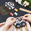 2Pcs Shaoxing Opera Costume Plastic Rhineston Brooches JEWB-FH0001-81-3