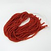 Natural Carnelian Beads Strands G-G338-6mm-01-3