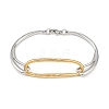 304 Stainless Steel Bangles BJEW-C129-01GP-2
