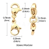 3Pcs 3 Colors 304 Stainless Steel Double Lobster Claw Clasps STAS-YW0001-52B-3