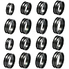 16Pcs 8 Styles 201 Stainless Steel Grooved Finger Ring Settings RJEW-SC0001-27-1