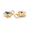 Brass Cubic Zirconia Charms FIND-Z005-02-3