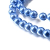 (Defective Closeout Sale) Baking Painted Pearlized Glass Pearl Beads Strands HY-XCP0001-19-3