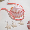 Bohemian Imitation Leather Cord Necklaces & Alloy Dangle Earring Sets FS-WG3325C-02-2