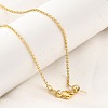 Brass Rolo Chain Adjustable Slider Necklaces NJEW-E157-05G-3