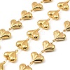 304 Stainless Steel Heart Link Chains CHS-G042-08G-1