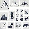 Plastic Drawing Painting Stencils Templates DIY-WH0172-691-1