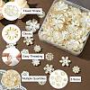160Pcs 8 Styles ABS Imitation Shell Flowers Beads Caps FIND-CJ0002-26-3