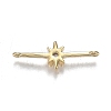 Brass Micro Clear Cubic Zirconia Links LS-ZIRC-F120-096G-2