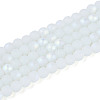 Frosted Imitation Jade Glass Beads Strands GLAA-T032-J4mm-MBB02-2