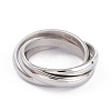 Unisex 304 Stainless Steel Finger Rings RJEW-K233-06A-P-2