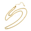 3MM Brass Cable Chain Necklaces NJEW-L356-03G-4