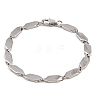 304 Stainless Steel Rhombus Link Chain Bracelets for Men Women BJEW-G766-04P-4