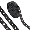9 Yards Imitation Leather Ribbon with Platinum Plated Alloy Eyelets OCOR-AR0001-65-1