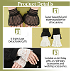 BENECREAT 4 Pairs 4 Style Lace Detachable Cuffs AJEW-BC0007-08-3